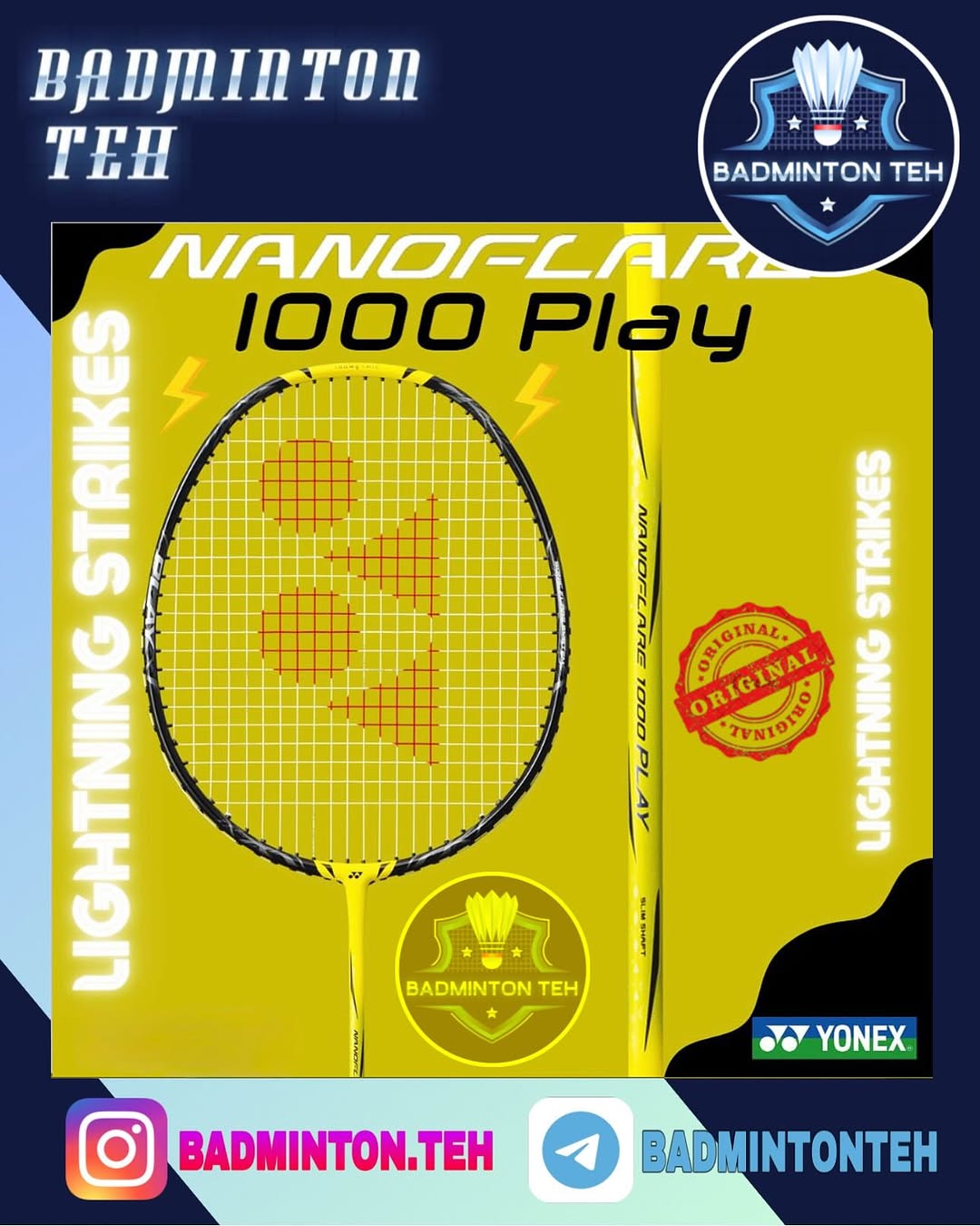 راکت بدمینتون اورجینال Yonex Nanoflare 1000 Play